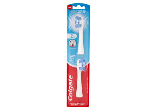 Colgate 360 Sonic Slim Tip ricarica setole morbide per spazzolino elettrico 2 pezzi