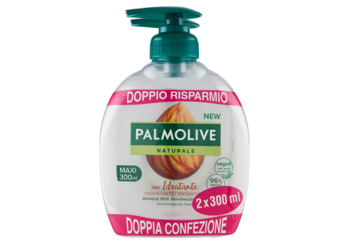 Palmolive Naturals sapone liquido mani latte e mandorla idratante 2 x 300ml