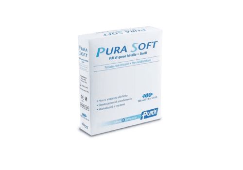 Pura Soft garza sterile 10 x 10cm 100 pezzi