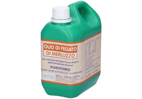 Olio di fegato di merluzzo mangime semplice per uso veterinario 1000ml