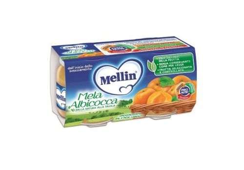 Mellin mela albicocca omogeneizzato 2 x 100 grammi