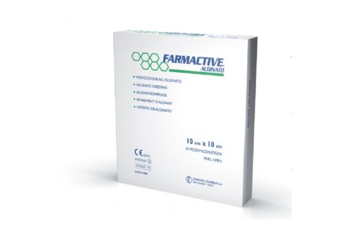 Farmactive medicazione all'alginato 10cm x 10cm 10 pezzi