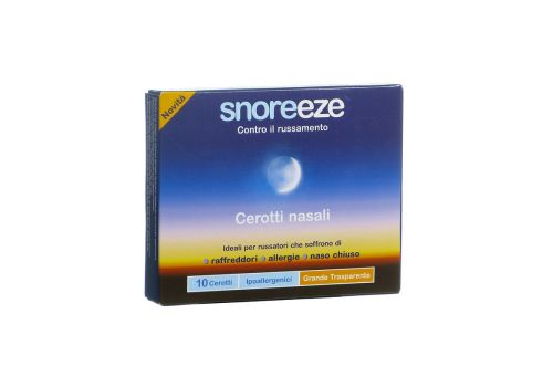 Snoreeze cerotti nasali trasparenti misura s 10 pezzi