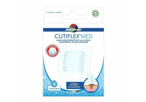 Master Aid Cutiflex Waterproof medicazione sterile resistente all'acqua 12,5 x 12,5cm 5 pezzi