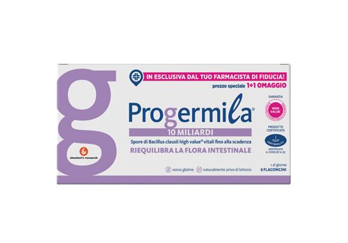 progermila 10 miliardi integratore per l'equilibrio della flora intestinale 6 flaconcini 