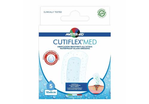 Master Aid Cutiflex Waterproof medicazione sterile resistente all'acqua 10 x 6cm 5 pezzi