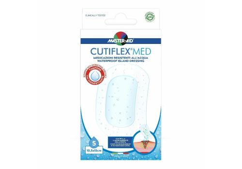 Master Aid Cutiflex Waterproof medicazione sterile resistente all'acqua 10,5 x 15cm 5 pezzi