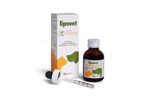 Lipovet mangime complementare per cani e gatti a base di vitamine gocce orali 50ml