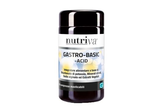 Nutriva gastro-basic acid integratore per apparato digerente 60 compresse masticabili