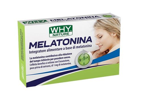 Why Nature Melatonina integratore per il sonno 80 compresse