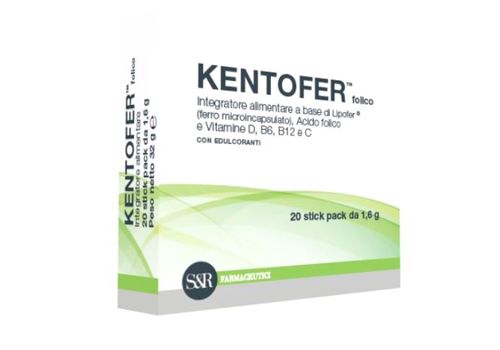 Kentofer Folico integratore di ferro con vitamine 20 stick pack