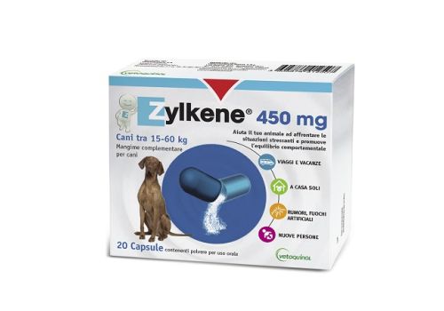 Zylkene mangime complementare per favorire l'equilibriio comportamentale del cane 20 capsule