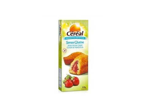 Cereal senza glutine mini plumcake cuor di fragola 210 grammi