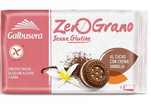 Zerograno frollini al cacao e crema vaniglia senza glutine 160 grammi