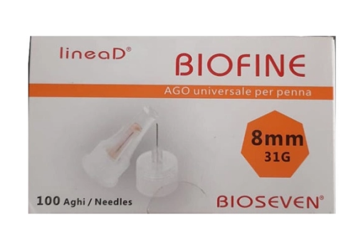 Linea D Biofine ago per penna da insulina g31 8mm 100 pezzi