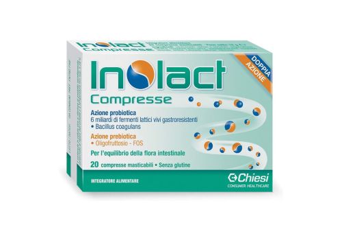 Inolact integratore per l'equilibrio della flora intestinale 20 compresse masticabili