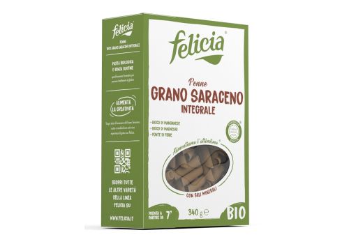 Felicia Bio penne di grano saraceno integrale senza glutine 340 grammi