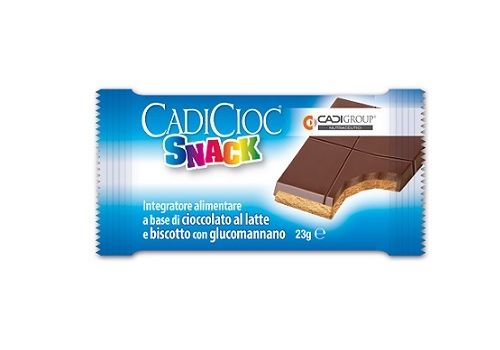 Cadicioc snack a base di cioccolato al latte e biscotto con glucomannano 23 grammi