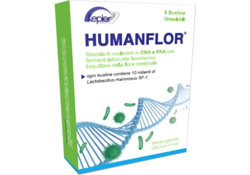 Humanflor integratore a base di fermenti lattici 8 bustine