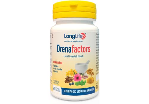 Longlife Drenafactors integratore per il drenaggio dei liquidi corporei 60 capsule