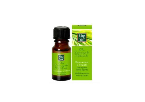 Allga San buonumore e Vitalità olio essenziale naturale lemongrass e menta piperita 10ml