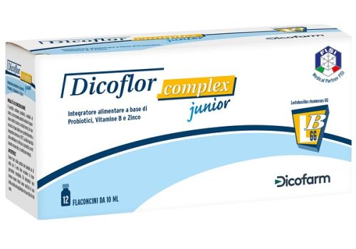 Dicoflor Complex Junior integratore di fermenti lattici 12 flaconcini 10ml