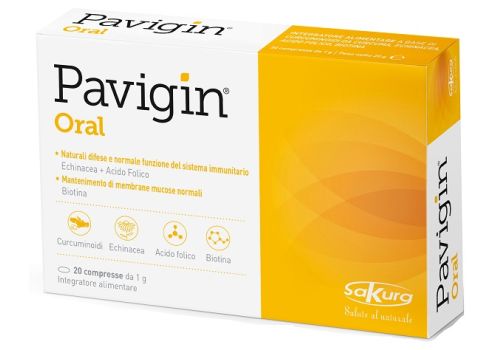 Pavigin Oral integratore per la difese immunitarie 20 compresse