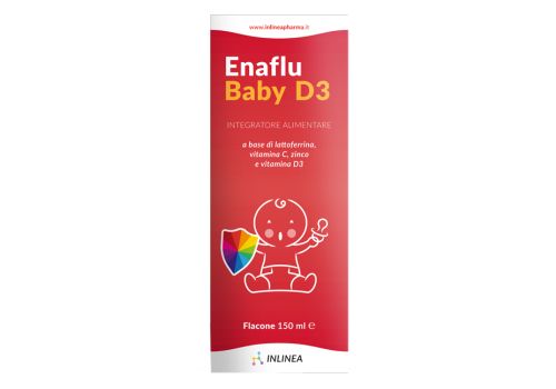 Enaflu Baby D3 integratore per ossa e sistema immunitario soluzione orale 150ml