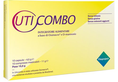 Uticombo integratore per il benessere dell'apparato urinario 10 capsule + 10 compresse masticabili