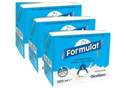 Formulat 1 latte per lattanti dalla nascita liquido 3 x 200ml