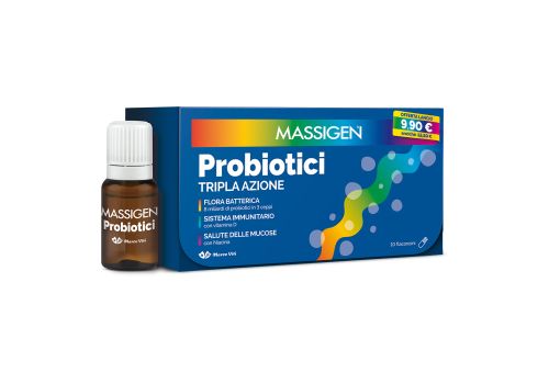 Massigen Probiotici Tripla Azione 10 flaconcini 8ml