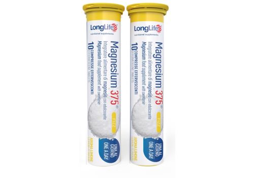 LongLife Magnesium 375 fizz integratore di magnesio 10 compresse effervescenti aroma limone