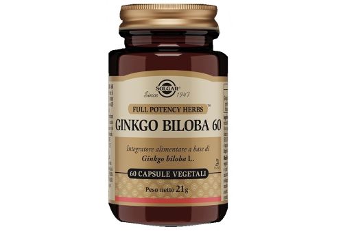 Ginkgo Biloba integratore per memoria e funzioni cognitive 60 capsule vegetali