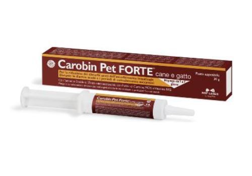 Carobin Pet Forte cane e gatto mangime complementare per disturbi intestinali pasta appetibile 30 grammi