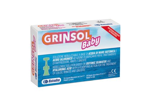 Grinsol Baby soluzione isotonica per raffreddore, rinite e sinusite 20 fialoidi 5ml