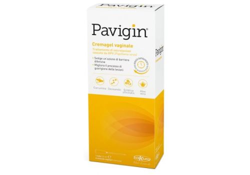 Pavigin trattamento per le microlesioni da Papilloma virus cremagel vaginale con 6 cannule 30ml