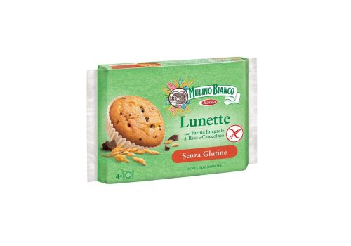 Mulino Bianco senza glutine lunette con farina integrale di riso e cioccolato 4 pezzi 140 grammi