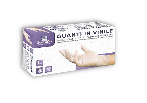 Alvita guanti in vinile senza polvere taglia m 100 pezzi