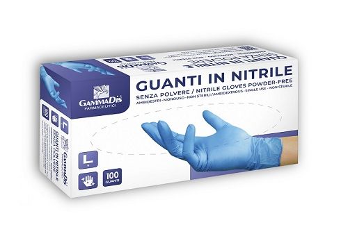 Gammadis guanti in nitrile senza polvere taglia s 100 pezzi