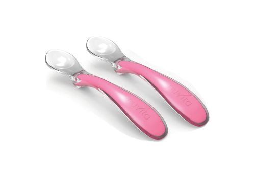 Set 2 cucchiai in silicone rosa