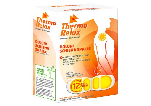 ThermoRelax sistema benessere dolori schiena spalle cerotti autoriscaldanti 3 pezzi