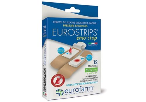 Eurostrips cerotti emostatici 31 x 72mm 12 pezzi