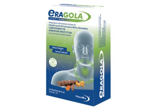 Eragola integratore per il benessere della mucosa orofaringea gel orale 14 bustine 8ml