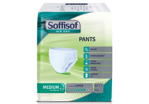 Soffisof Air Dry Super pants per incontinenza misura medium 10 pezzi