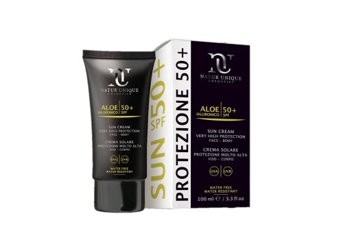 Natur Unique Aloe Ialuronico Spf 50+ protezione molto alta crema solare viso-corpo 100ml