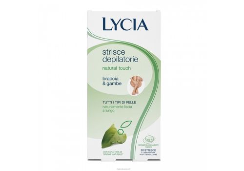 Lycia strisce depilatorie natural touch braccia e gambe 12 pezzi