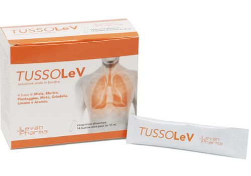 Tussolev integratore per il benessere delle vie respiratorie 14 stick