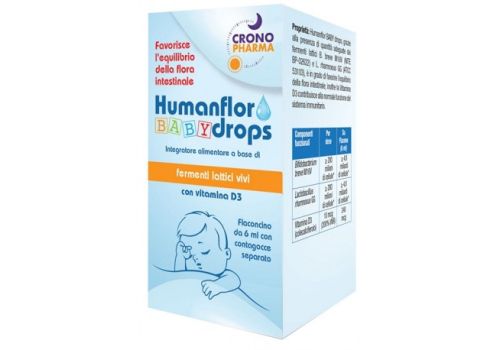 Humanflor Baby Drops integratore di fermenti latttici gocce orali 6ml