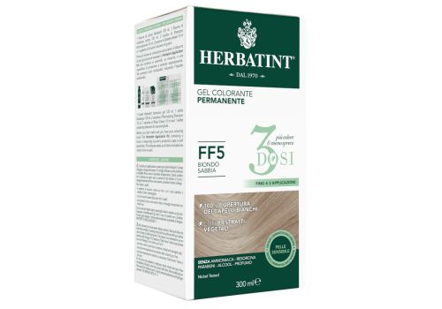 Herbatint gel colorante permanente ff5 biondo sabbia 3 dosi 300ml