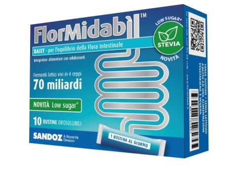 Flormidabil Daily integratore per l'equilibrio della flora  intestinale 10 bustine oroslolubili